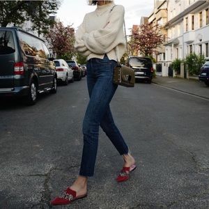 Levi’s wedgie high rise raw hem skinny jeans